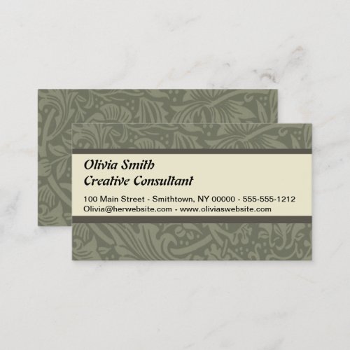 William Morris Daffodil Floral Wallpaper Business Card