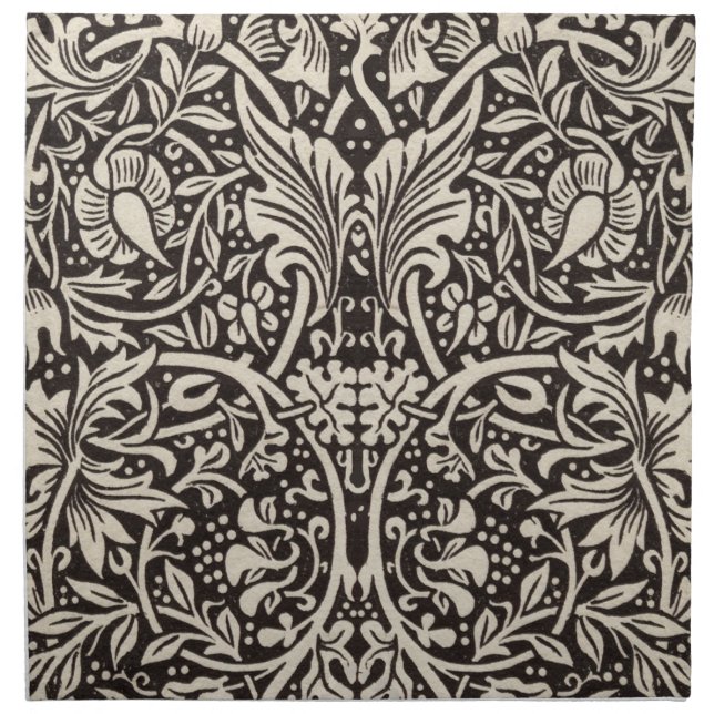 William Morris Daffodil Floral Wallpaper Cloth Napkin (Front)