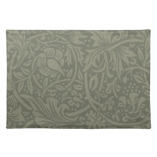 William Morris Daffodil Floral Wallpaper Cloth Placemat (Front)