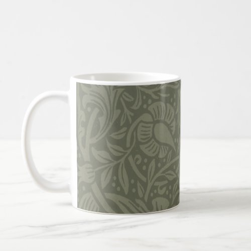 William Morris Daffodil Floral Wallpaper Coffee Mug