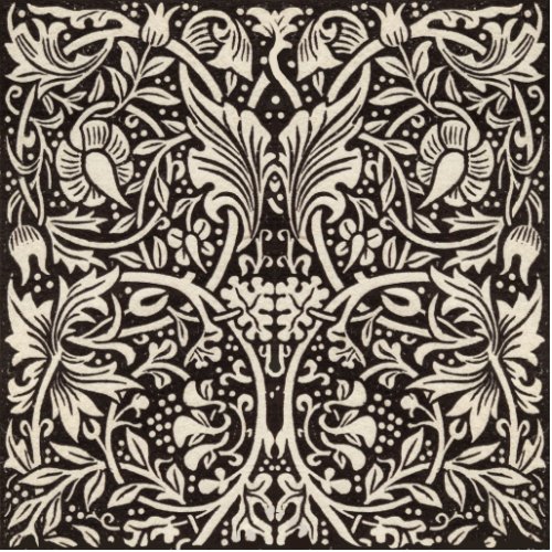 William Morris Daffodil Floral Wallpaper Cutout