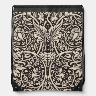 William Morris Daffodil Floral Wallpaper Drawstring Bag