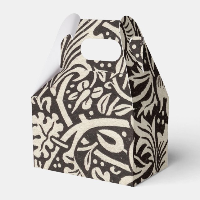 William Morris Daffodil Floral Wallpaper Favor Boxes (Front Side)