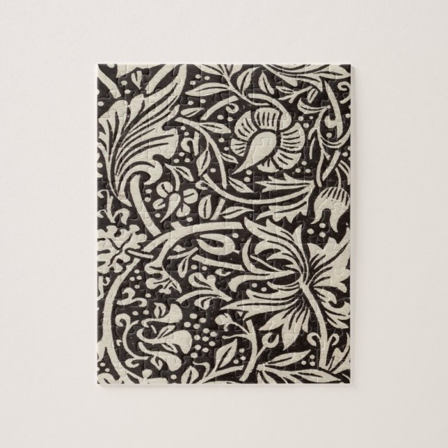 William Morris Daffodil Floral Wallpaper Jigsaw Puzzle (Vertical)