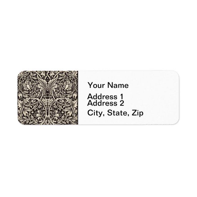 William Morris Daffodil Floral Wallpaper Label (Front)