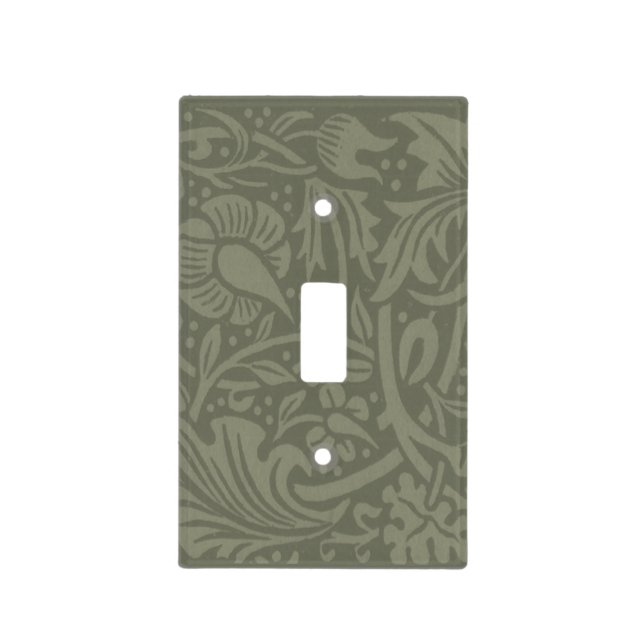 William Morris Daffodil Floral Wallpaper Light Switch Cover (Front)