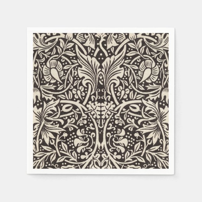 William Morris Daffodil Floral Wallpaper Napkins (Front)