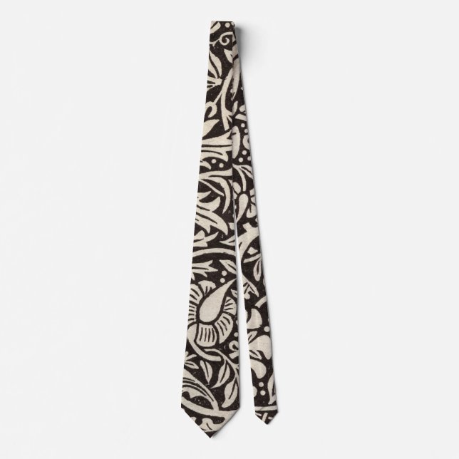 William Morris Daffodil Floral Wallpaper Neck Tie (Front)