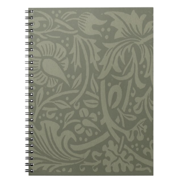 William Morris Daffodil Floral Wallpaper Notebook (Front)