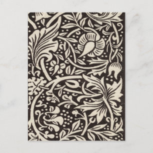 William Morris Daffodil Floral Wallpaper Postcard