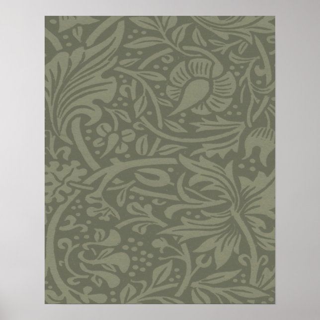 William Morris Daffodil Floral Wallpaper Poster (Front)