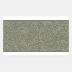 William Morris Daffodil Floral Wallpaper Rectangular Sticker