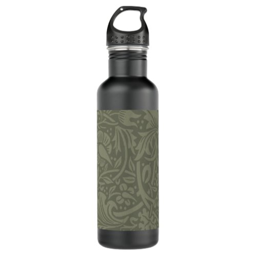 William Morris Daffodil Floral Wallpaper Water Bottle