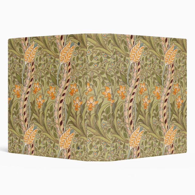William Morris Daffodil Garden Flower Classic Bota 3 Ring Binder (Background)