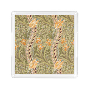 William Morris Daffodil Garden Flower Classic Bota Acrylic Tray