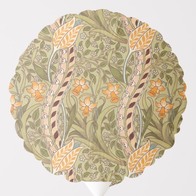 William Morris Daffodil Garden Flower Classic Bota Balloon (Front)