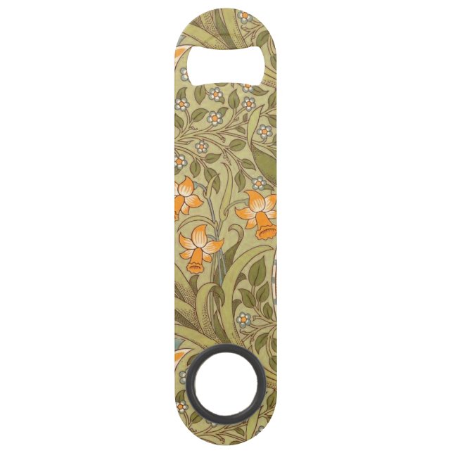 William Morris Daffodil Garden Flower Classic Bota Bar Key (Front)