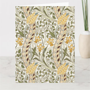William Morris Daffodil Garden Flower Classic Bota Card
