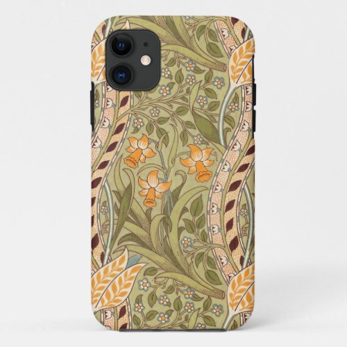 William Morris Daffodil Garden Flower Classic Bota iPhone 11 Case