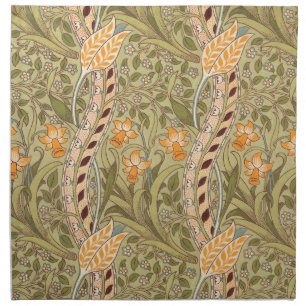 William Morris Daffodil Garden Flower Classic Bota Cloth Napkin