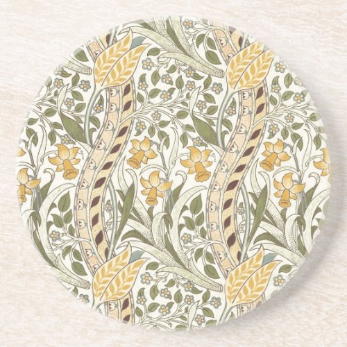 William Morris Daffodil Garden Flower Classic Bota Coaster