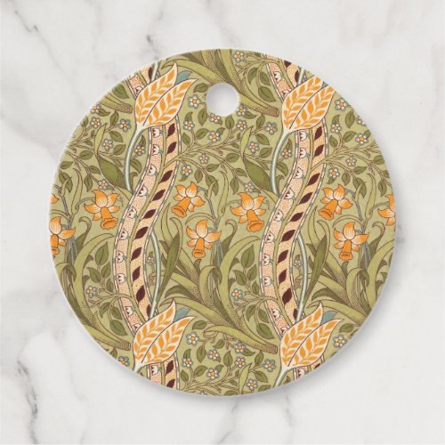 William Morris Daffodil Garden Flower Classic Bota Favor Tags