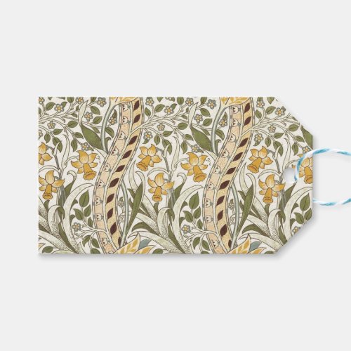 William Morris Daffodil Garden Flower Classic Bota Gift Tags