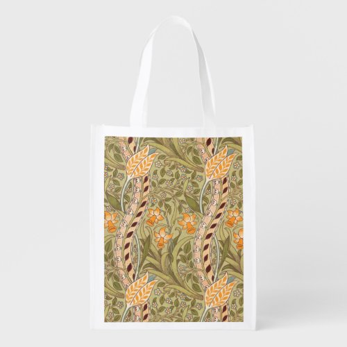 William Morris Daffodil Garden Flower Classic Bota Grocery Bag