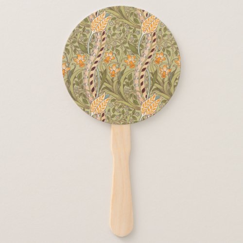 William Morris Daffodil Garden Flower Classic Bota Hand Fan