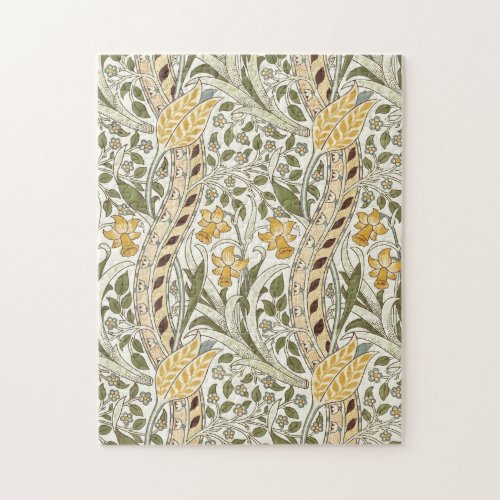 William Morris Daffodil Garden Flower Classic Bota Jigsaw Puzzle