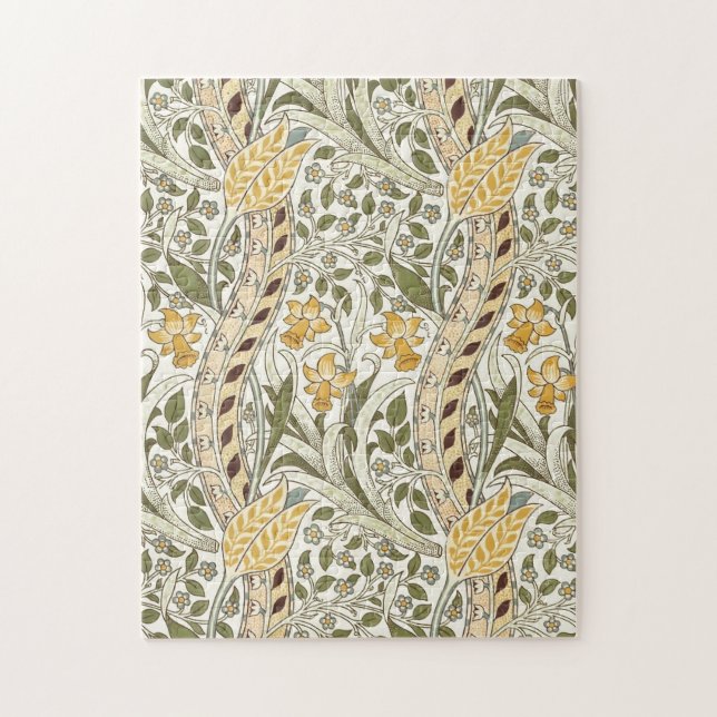 William Morris Daffodil Garden Flower Classic Bota Jigsaw Puzzle (Vertical)