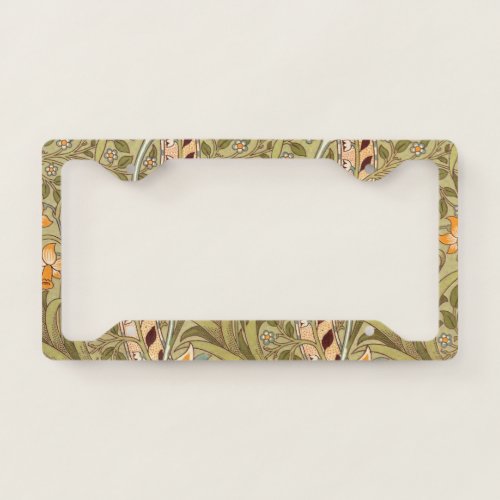 William Morris Daffodil Garden Flower Classic Bota License Plate Frame