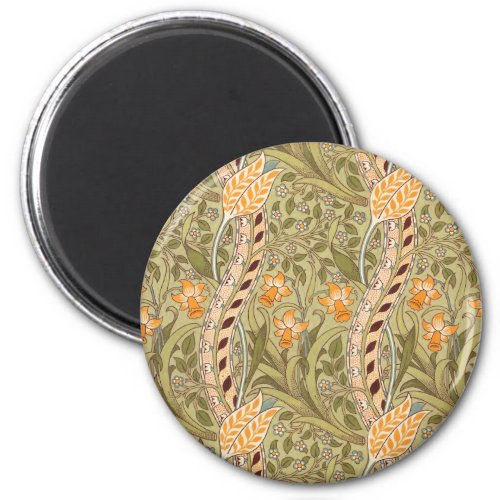 William Morris Daffodil Garden Flower Classic Bota Magnet