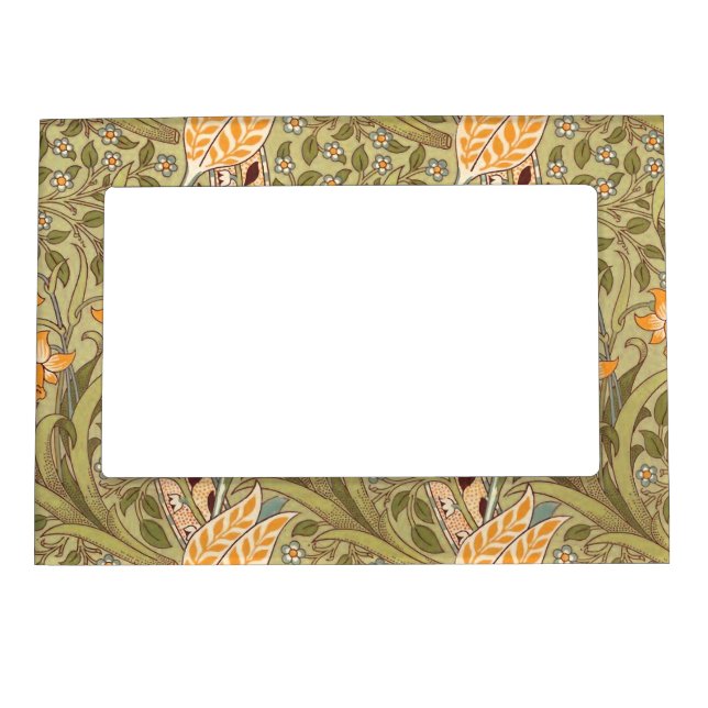 William Morris Daffodil Garden Flower Classic Bota Magnetic Frame (Front)