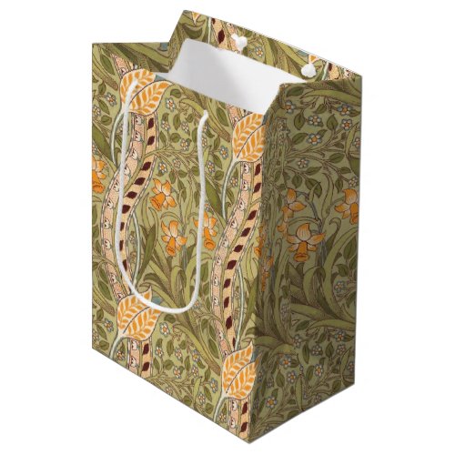 William Morris Daffodil Garden Flower Classic Bota Medium Gift Bag