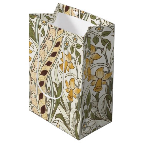 William Morris Daffodil Garden Flower Classic Bota Medium Gift Bag