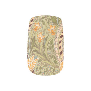William Morris Daffodil Garden Flower Classic Bota Minx Nail Art
