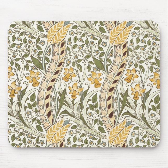 William Morris Daffodil Garden Flower Classic Bota Mouse Pad (Front)