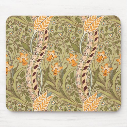 William Morris Daffodil Garden Flower Classic Bota Mouse Pad