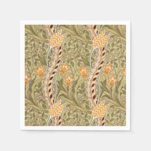 William Morris Daffodil Garden Flower Classic Bota Napkins