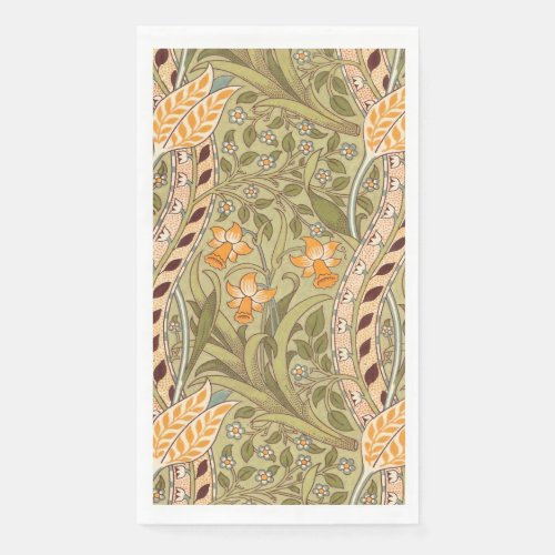 William Morris Daffodil Garden Flower Classic Bota Paper Guest Towels