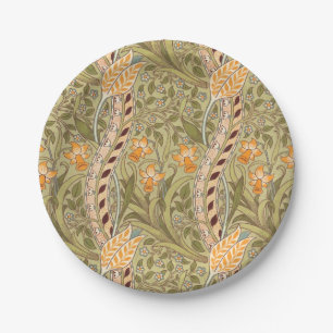 William Morris Daffodil Garden Flower Classic Bota Paper Plates