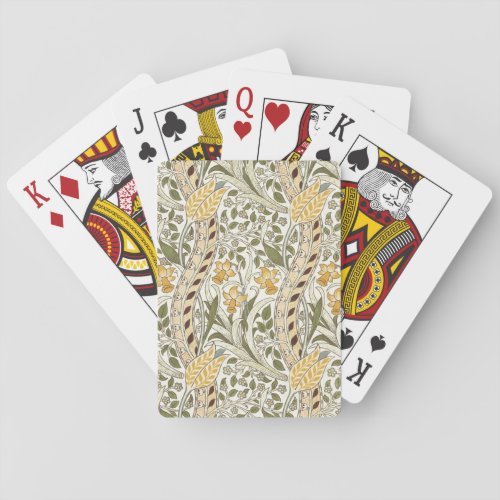 William Morris Daffodil Garden Flower Classic Bota Poker Cards