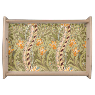 William Morris Daffodil Garden Flower Classic Bota Serving Tray