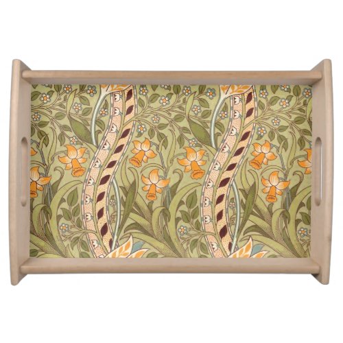 William Morris Daffodil Garden Flower Classic Bota Serving Tray