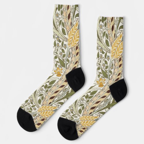 William Morris Daffodil Garden Flower Classic Bota Socks