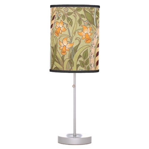 William Morris Daffodil Garden Flower Classic Bota Table Lamp