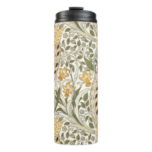 William Morris Daffodil Garden Flower Classic Bota Thermal Tumbler