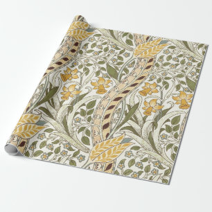 William Morris Daffodil Garden Flower Classic Bota Wrapping Paper