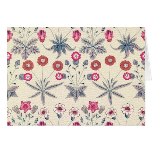 William Morris Daisy Floral Pattern Red Orange